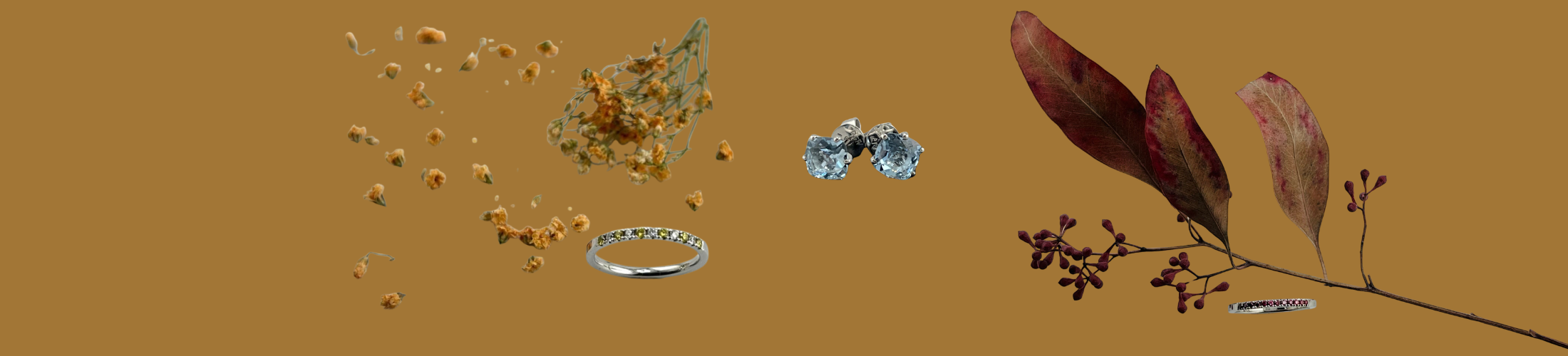 Goldschmiede Kälber Würselen Banner - Diamanten