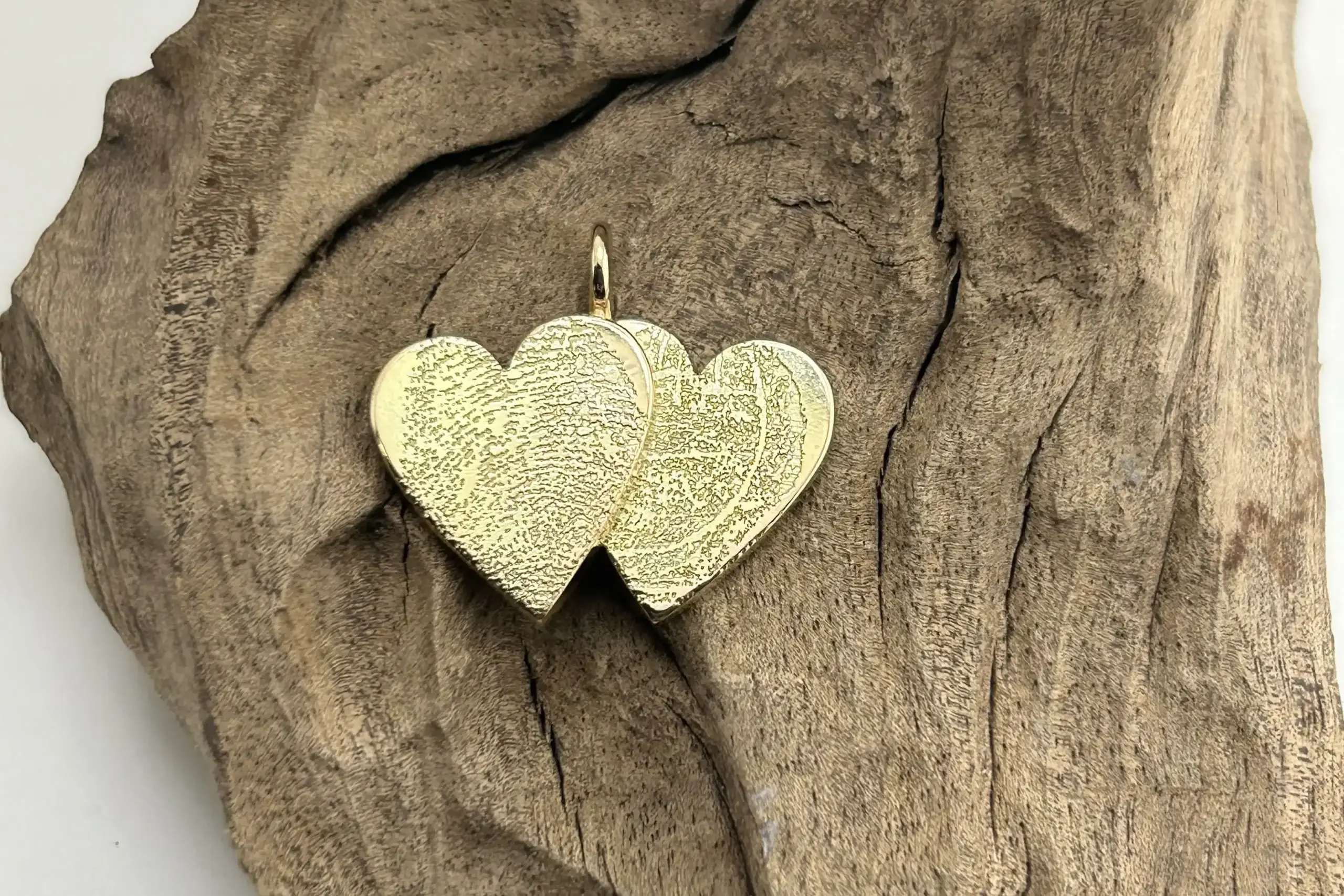 Goldschmiede Kälber Würselen Erinnerungsschmuck - Fingerabdruck-Gelbgoldanhänger