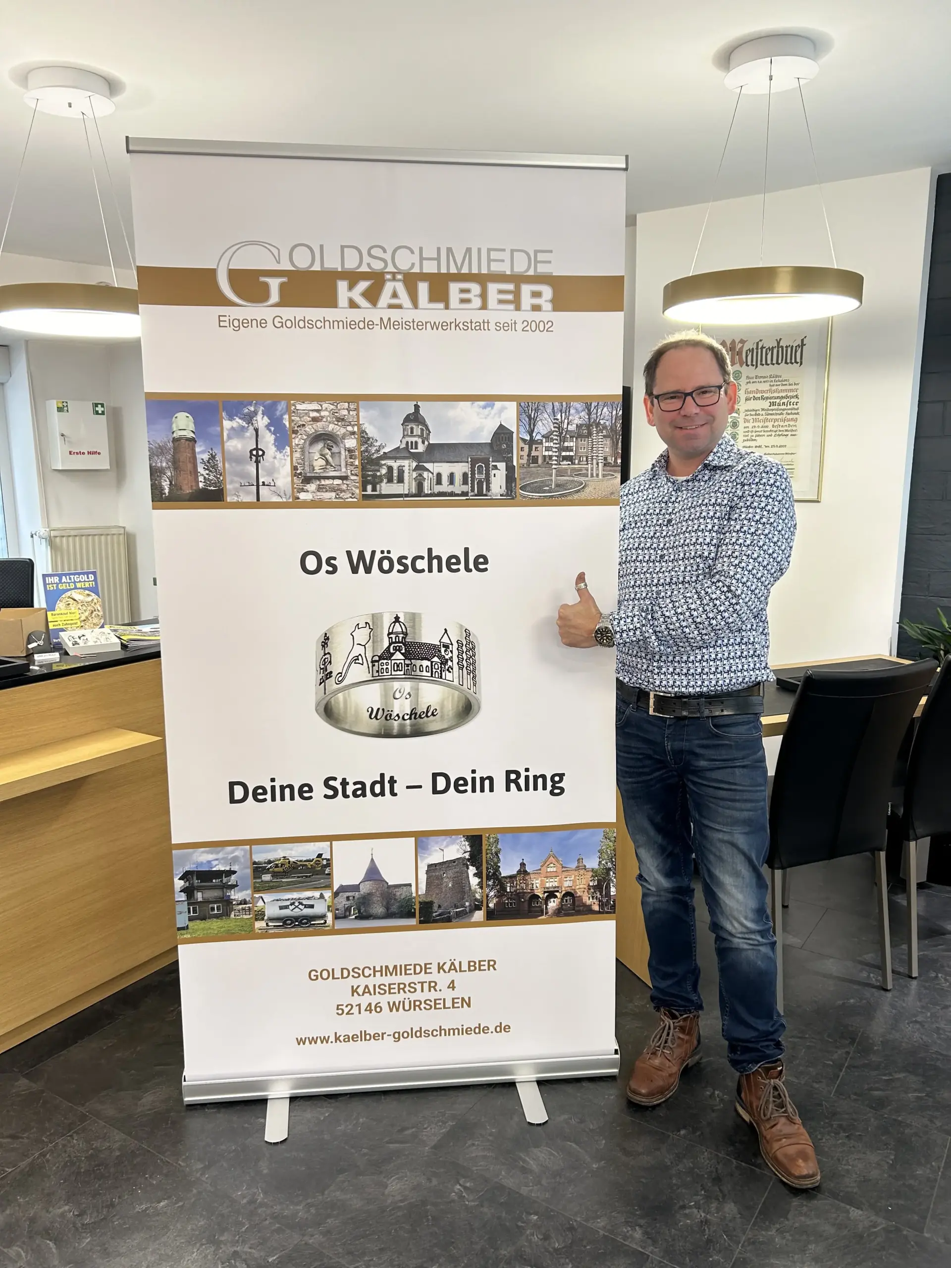 Goldschmiede Kälber - Würselener Stadtring-Rollup mit Thomas Kälber Goldschmeidemeister